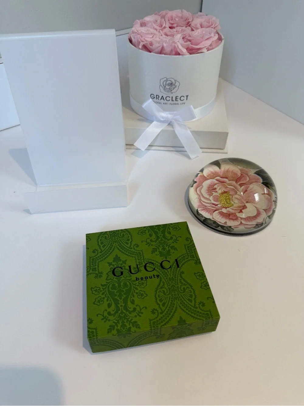 Gucci Beauty GWP Silver Compact Mirror with Black Pouch